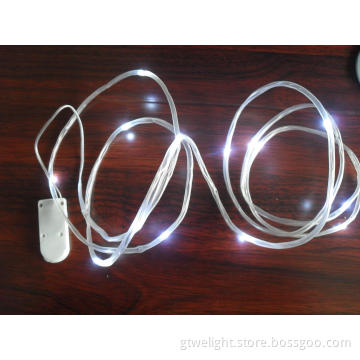 LED Copper String Light + Button Battery Pack